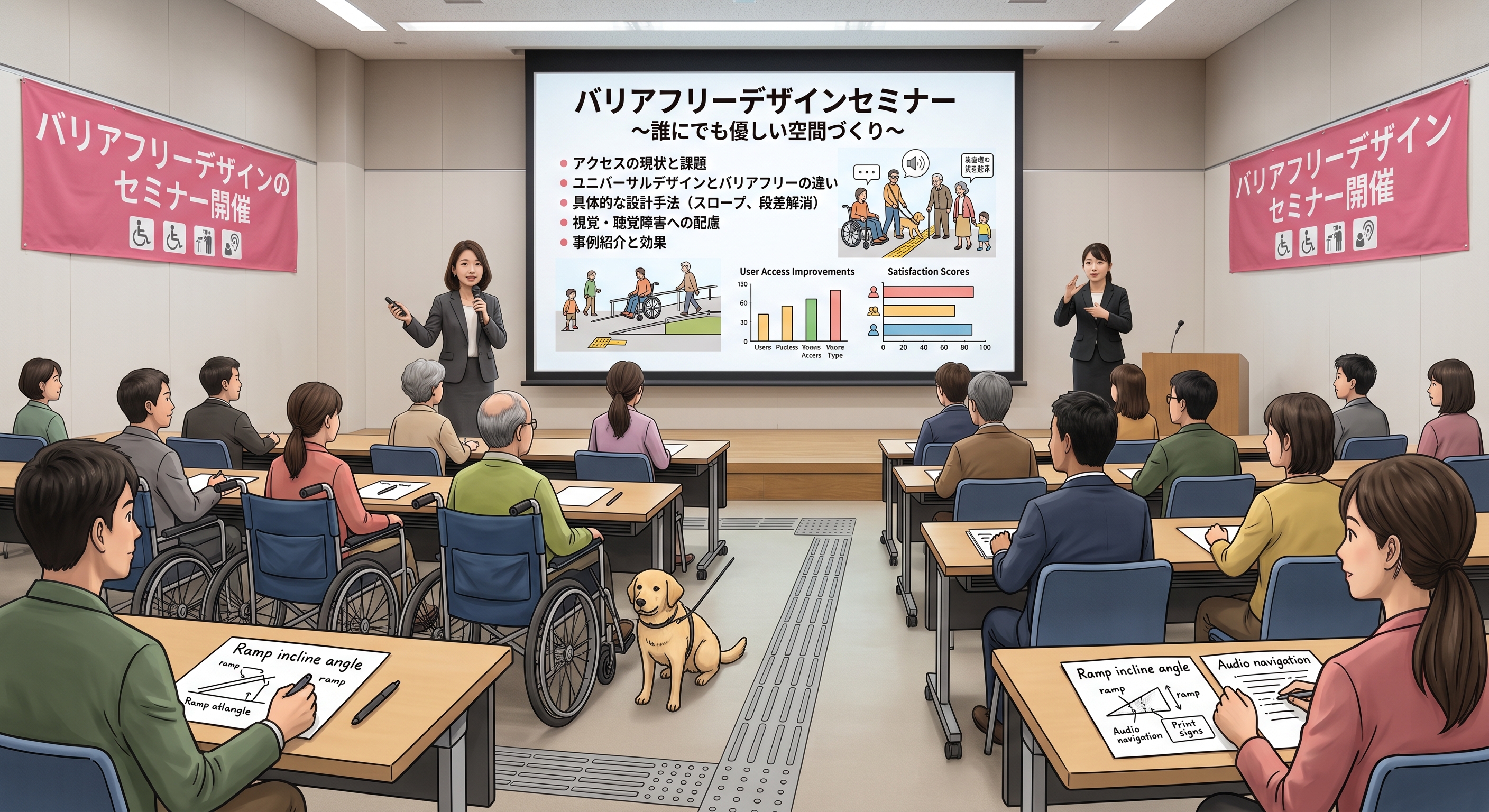 活発な企業研修やプロフェッショナルセミナーの様子